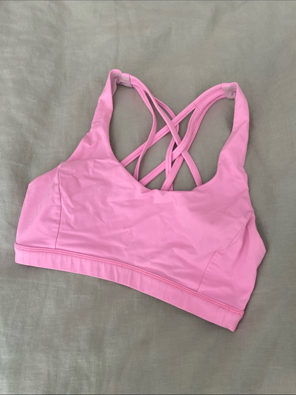 lululemon athletica Soft Pink Strappy Sports Bra